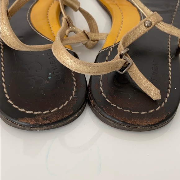 🍋Cute Matte Gold Leather Sandals - Picture 5 of 10